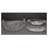 Fostoria Colony Muffin Tray & Two Oval Servers