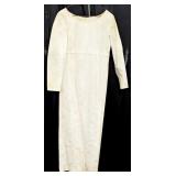 c 1969 Empire Waist Off White Dress