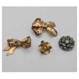 Four Vintage Brooches