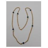 14k Bead Station 16' Necklace 3.2 Grams