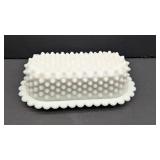 Fenton Hobnail Milk Glass Butter Dish