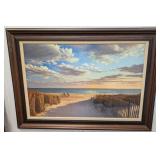 Beautiful Framed Beach Scene Print