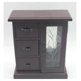 Mahogany Finished Jewelry Box