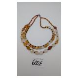 Sterling & Faceted Gem Bead 15' Necklace