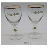 2 Irish Coffee Goblets Just in Time for St Patrick