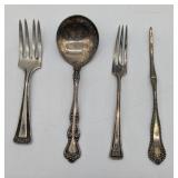 4 Small Silver Plated Utensils Inc Youth Fork
