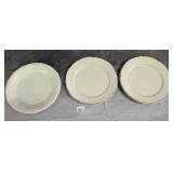 3 White Ironstone Type Plates Inc Homer Laughlin