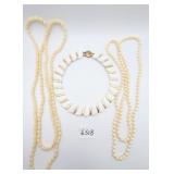 3 Shades of White Necklaces