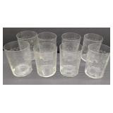 8 Tiffin NE259 Tumblers rim roughness on 3 or 4