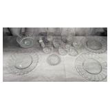 Grouping of Clear Glass Table Wares