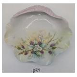 Shell Dish Painted by Martha Underhill 1976