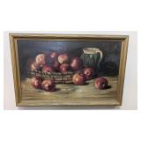 Olga Meyer Oil on Canvas Still Life w/ Apples