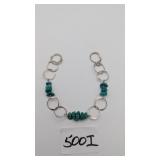 Artisan Crafted Stone & Silver Bracelet