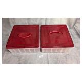 Two Plastic Totes - Medium Sized