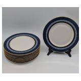 9 Haviland Mosaic Cobalt Blue Dinner Plates