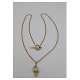 14k Gemstone Pendant with 20' 2.9 Gram Necklace