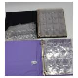 Two Albums with Coin Collector Flip Holding Sheets