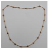 17' 14K Yellow & Rose Gold Necklace 1.8 Grams