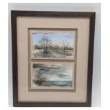 Framed Watercolors by Mildred Gaylord / Jamesville