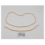 14k 18' and 7.5' Freshwater Pearl Suite