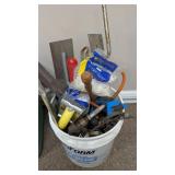 Bucket of Household Tools, Trowels, etc
