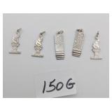 5 Sterling 1996 Olympics Charms 12 grams