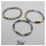 3 Micro Beaded Bracelets