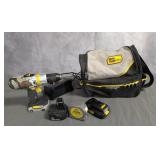 Stanley Fat Max Drill, Batteries, Charger, Measure