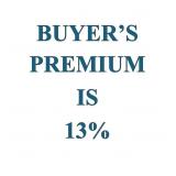 Buyer's premium is now 13%