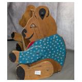 Wooden Bear Basket