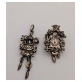 2 800 Silver Cuckoo Clock Charms