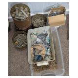 Large Group of Nails, Bolts, Screws, etc