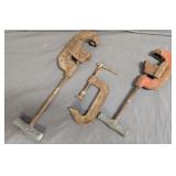Three Metal Clamps