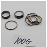 Four Sterling Rings