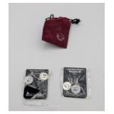 2 Pair Sterling Boyds Bears Earrings