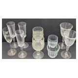 Group of Stemware inc 2 Diamond Point Goblets