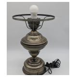 Brushed Nickel Oil Lamp Style Lamp Base