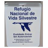 Wildlife Refuge Sign in Spanish