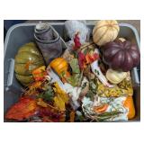 Tote of Mostly Autumn Holiday Decor