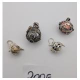 4 Harmony Ball Silver Pendants