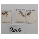 3 Sterling Florida Space Exploration NASA Charms