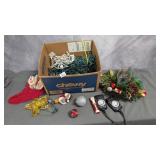 Box of Christmas Lights & Decor