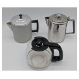 Chrome Percolate & Coffee Pots