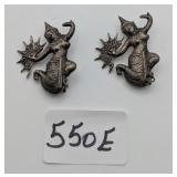 2 Siam Sterling Brooches
