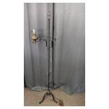 Wrought Iron & Brass Floor Lamp