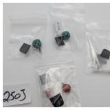 Sterling Earrings w/ Interchangeable Gemstone Drop