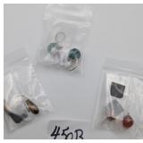 Sterling Interchangeable Gemstone Earrings