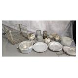 Metal Milk Crate of Aluminum Camping Dishes