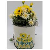 Vintage Sifter with Floral Arrangement