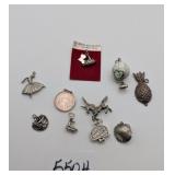 Group of Sterling Charms
